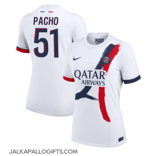 Paris Saint-Germain Willian Pacho #51 Vieraspaita Naiset 2024-25 Lyhythihainen